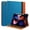 Blue/Brown, variant on iPad Air 5th Generation Case 2022/ iPad Air Case 4th Generation 2020 10.9 Inch with Pencil Holder, Folio Stand Leather Cover with Multiple Angles & Auto Sleep/Wake iPad Air 5/4 Case, Blue/Brown