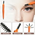 thumbnail image 4 of Unique Bargains 3 in1 Eyebrow Shaping Tool Orange Eyebrow Trimmer Eyebrow Clip Eyebrow Brush for Women, 4 of 7