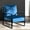 Blue, variant on Minimalist Design, Light Camel Color / Chair for Bedroom Decor