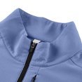 thumbnail image 4 of Quarter Zip Pullover Men Running Shirt Long Sleeve Moisture Wicking Quick Dry Athletic Workout Shirts with Zipper Pocket Big and Tall Size 4XL Blue, 4 of 9