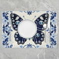 thumbnail image 2 of Manfei Vintage Butterfly Place Mats Set of 4 for in Door Dinning, Blue Diamond Damask Table Place Mats for in Door Dining, Baroque Flower Floral Table Mats for Dining Table, Luxurious Room Decor, 2 of 4