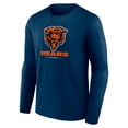 thumbnail image 2 of Men's Navy Chicago Bears Logo Team Lockup Long Sleeve T-Shirt, 2 of 3