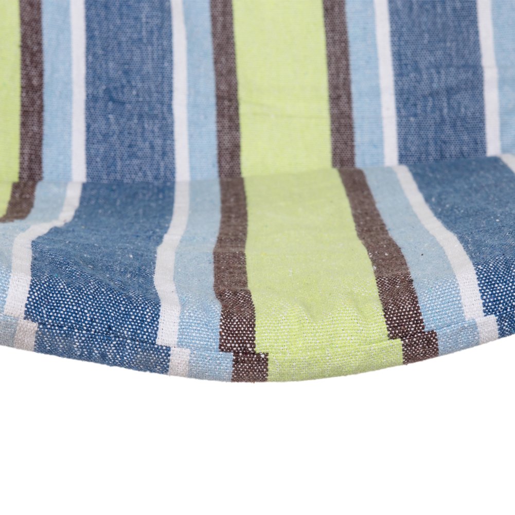 JUNELILY Colored Striped Hammock Leisure Chair for Indoors & Outdoors (Blue & Green Stripes) - image 5 of 7