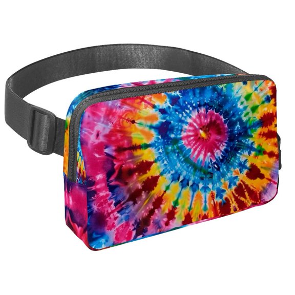 Tie Dyeing Fanny Bag Waist Belt Bag Lightweight Adjustable with Extension Strap Unisex