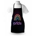 thumbnail image 4 of Pride Apron, Gay Neon Lamb Look Written Letters Pride Calligraphy with Rainbow Lines Contemporary, Unisex Kitchen Bib with Adjustable Neck for Cooking Gardening, Adult Size, Multicolor, by Ambesonne, 4 of 4