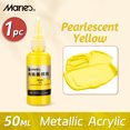 thumbnail image 3 of Pintura acrílica metálica Marie's de 50 ml, pigmentos brillantes y perlados con botella, plateado dorado para pintura artística DIY, madera, vidrio, 3 of 5
