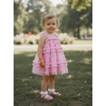 thumbnail image 6 of Gzhioc Toddler Baby Girls Summer Sleeveless Tulle Dress 6 12 18 24 Months 2T 3T 4T Bow Patterns Layered Ruffles Suspender A Line Dress, 6 of 9