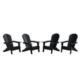 thumbnail image 4 of WestinTrends Tuscany Outdoor Folding Adirondack Seashell Chair (Set of 4), Black, 4 of 5
