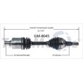 thumbnail image 5 of TrakMotive Axe de CV GM-8045 Premium; Remplacement OEM; Longueur Compressée 22.05 Pouces, 5 of 5