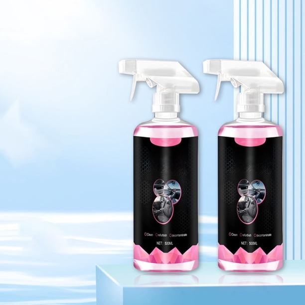 Pisexur Accesorios para coches, Electrónica para cochesLimpiador de interiores de coche, techo interior, asientos de cuero, agua, potente descontaminante, limpiador de espuma multifunción, 500 ml, pa