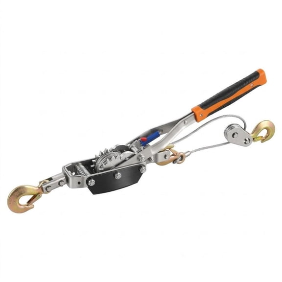 5 Ton (11,023 lbs) Come Along Winch, Heavy Duty Ratchet Puller with 11.5 ft Steel Cable, 3 Hooks & Dual Gears for Vehicle Rescue
