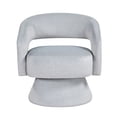 thumbnail image 2 of Swivel Accent Chair | Perfect for Main Living Spaces | Gray Velvet Fabric on Sturdy Frame | Supports Heavy Loads, 2 of 5