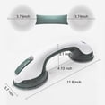 thumbnail image 3 of BiJun 2-Pack Shower Handles - 12" Bathroom Grab Bars with Double Lock Safety Suction Cups, Bathroom Stabilizer Safety Grab Bars, Disabled Grab Bars, Elderly Shower Grab Bars (Green), 3 of 5