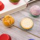 thumbnail image 4 of Nvzi Molde para cupcakes de papel de aluminio grueso de 100 mm, molde para mini pasteles y panqueques (plateado), 4 of 5