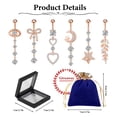 thumbnail image 2 of SNNROO 14G Belly Button Ring Surgical Steel Navel Rings CZ Piercing Jewelry 6Pcs, 2 of 8