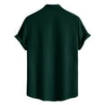 thumbnail image 6 of Mens Shorts and Shirt Outfits Summer Co Ord Set 2 Piece Short Sleeve Button Down Shirts & Short Pants with Pockets Vacation Beach Wedding Suits Solid Color Tracksuit Green XL, 6 of 7
