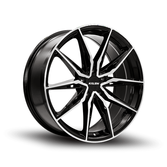Kalon Cypher 102 22x8.5  35 Gloss Black Machined Face Wheel 5x127 5x5 (QTY 1)
