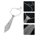 thumbnail image 2 of Luxurious Rhinestones JK Necktie Adjustable Necklace Tie Costume Tie, 2 of 9