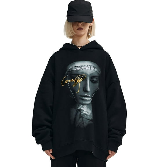 Niepce Inc Streetwear Mens Fleece Hoodie Hip Hop Graphic Pollover Sweatshirt