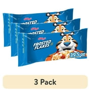 (3 pack) Kellogg's Frosted Flakes Original Cold Breakfast Cereal, 39.5 oz Bag