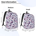 thumbnail image 2 of Vsdgher music Skull record mike Print Canvas Backpack Travel Rucksack Unisex Knapsack 15.7/17.7Inch Laptop Backpack for Work,College -Small, 2 of 5