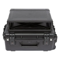 SKB 2U iSeries 13 Inch Injection Molded Fly Rack with Built-In Wheels and Handle, Black