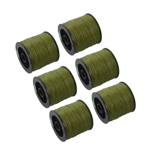 6X, 500 M 30 LB 0.26mm Linea de Pesca 4 Hebras Trenzadas de PE de Fuerza Verde