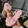 thumbnail image 2 of KEGIRLOM Women's Casual Versatile Cool And Stylish Beach Shoes Flat Bow Open-Toe Spring And Summer Style Comfortable And Versatile Low-Heeled Shoes. Pink 8.5, 2 of 9