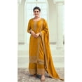 thumbnail image 2 of Pakistani Eid Special Designer Sewn Plazo Suits Indian Salwar Kameez Outfit ( Yellow, 5XL - 52 ), 2 of 4