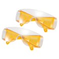 thumbnail image 1 of 2pc Clear Waterproof Goggles Summer Essentials Impact Resistant Protective Glasses Candy Colored Frames Windproof Dustproof Safety Eyewear Water Party Supplies, 1 of 7