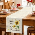 thumbnail image 5 of Sunflower Table Runner - 108 Inch Long Vintage Botanical Cotton and Linen Blended Dress Scarves Farmhouse Table Runner for Kitchen Dining, Coffee Table, 13" x 108", 5 of 8