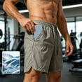 thumbnail image 2 of Men's Quick Dry Cooling Athletic Shorts, Elastic Waist Drawstring Breathable Workout Shorts with Pockets for Running, Gym & Casual Wear Size S-5XL Army Green, 2 of 9