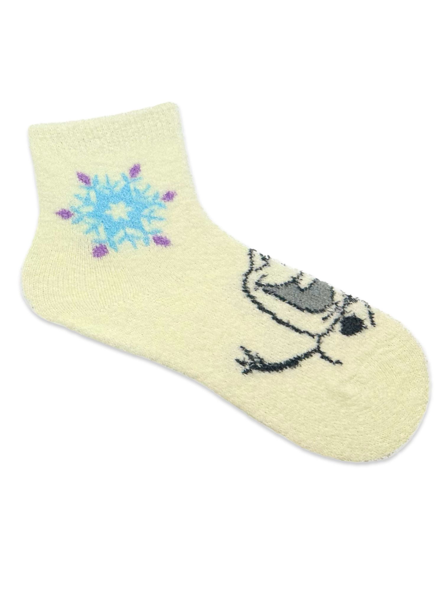 Disney Frozen Girls Cozy Socks, 2-Pack, Sizes S/M-M/L