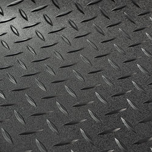 rv trailer diamond plate pattern flooring | black | 8' 2 ...