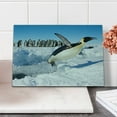 thumbnail image 2 of Penguin Cutting Board, Penguins Pole Wildlife Swimming Flying Dancing Family Group Icebergs Antarctica, Decorative Tempered Glass Cutting and Serving Board, Small Size, Multicolor, by Ambesonne, 2 of 5