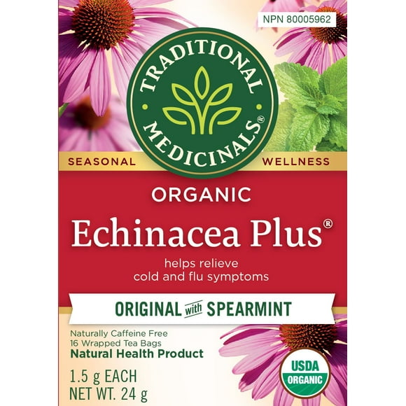 Traditional Medicinals Echinacea Plus, 16 Wrapped Tea Bags