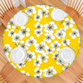 thumbnail image 2 of Round Picnic Table Cloth 100% Waterproof & Oil Proof, Elastic Fitted Table Cover for 45"-52" Round Tables, for Dining, Camping, Outdoor, 2 of 7
