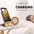thumbnail image 3 of Bamboo Cell Phone Stand Holder with Chargeable Hole, Friendly Universal Portable Wood Cellphone Holder for Desktop Design Compatible with All Mobile P, 3 of 4