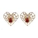thumbnail image 3 of Conjunto de 3 Pares de Collares de Moda para Mujer con Diseño de Telaraña Y Corazón - Color Dorado 6 piezas, 3 of 8