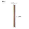 thumbnail image 2 of Uxcell Reusable Metal Straws 4Pcs Stainless Steel Straight Drinking Straw 8.5" Long for Boba Tea Milk Shake Juice Rainbow Color, 2 of 5