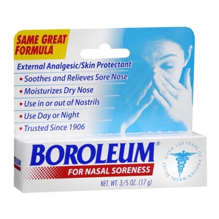 Boroleum Analgesic Ointment, Soothes & Relieves Sore Nose, 0.60 oz, 6-Pack