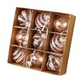 thumbnail image 3 of 9 bolas navideñas de 8 cm para decoración del árbol de Navidad, color blanco champán, colgantes para decoración del hogar, Año Nuevo 2025, 3 of 5