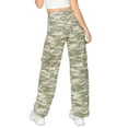 thumbnail image 3 of CALI1850 Women's Cali1850 Women's Mid Rise Silhouette With Wide Leg Cargo Pants With Side Pockets, 3 of 7