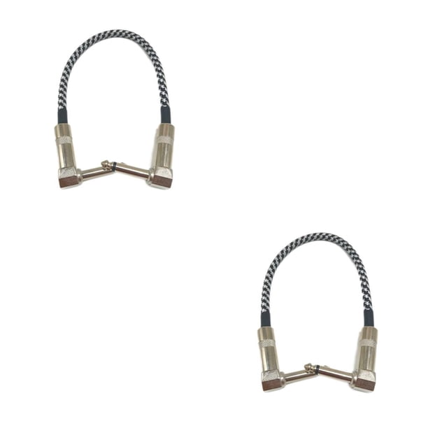 Sonducket Cable de guitarra eléctrica, línea de Audio flexible, chaqueta práctica profesional, Cable de instrumento Musical bajo, negro/blanco Blanco negro 2Conjunto