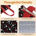 thumbnail image 4 of Paw Prints and Bones Insulated Lunch Bag for Women & Adults,Large Portable Soft Cooler Lunch Bag,Thermal Food Storage Tote with Pearl Cotton,8.66L,8.75x5.75x9.5 Inch, 4 of 6
