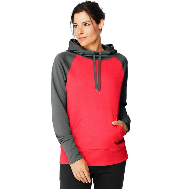 Hanes Chandail à Capuchon en Molleton Sport Performance pour Femmes, G, Dada Gris/rose Chiné
