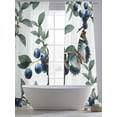 thumbnail image 6 of Blueberry Spring Leaves Sheer Curtains 84 Inches Long 2 Panels Set, Window Sheer Curtains for Living Room/Bedroom, Farmhouse Botanical Branches Light Filtering Rod Pocket Curtain 52''x84''x2, 6 of 8