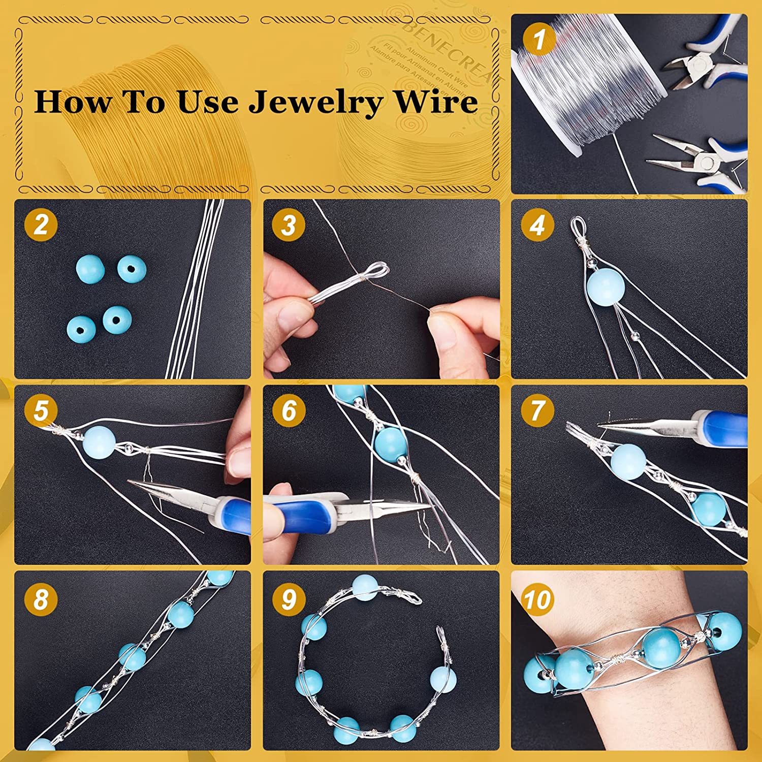 18 Gauge Aluminum Wire 492 FT Anodized Jewelry Craft Making Beading Floral Colored Aluminum Craft Wire Gold