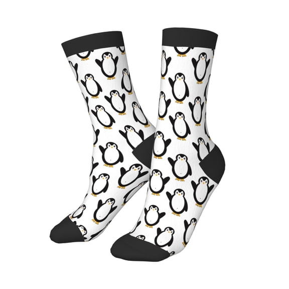 Kids Girls Boys Socks - Lovely penguin A Comfort Breathable Crew Socks for Boys Girls Kids, Soft Athletic Running Socks for Boys Socks 6-10 Years Old