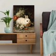 thumbnail image 5 of UXIEQU White Rabbit Flowers Canvas Wall Art 15.75x11.81 Inches, 5 of 8